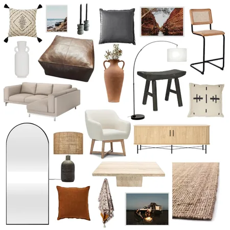 Beach Shack Living Room Interior Design Mood Board by kelseyrowse on Style Sourcebook