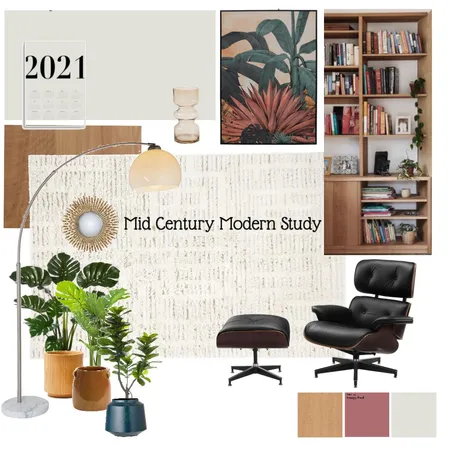 Mid Century Study Interior Design Mood Board by kristylee1902 on Style Sourcebook