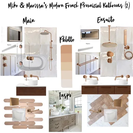 Mike & Marissa's Modern French Provincial Bathrooms (2) Interior Design Mood Board by Copper & Tea Design by Lynda Bayada on Style Sourcebook
