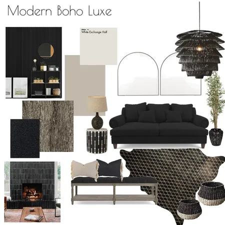Modern Boho Luxe Interior Design Mood Board by Samloulouise on Style Sourcebook