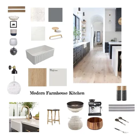 Modern Farmhouse Kitchen Interior Design Mood Board by Sunday on Style Sourcebook