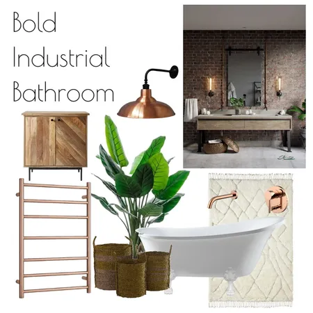 Bold Industrial Bathroom Interior Design Mood Board by Gale Carroll on Style Sourcebook
