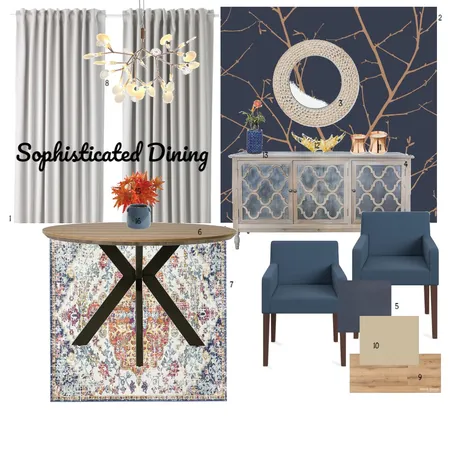 Sophisticated Dining Interior Design Mood Board by Divine Olive Designs on Style Sourcebook