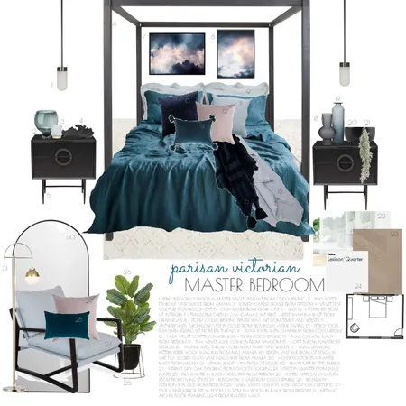 Master Bedroom Interior Design Mood Board by JessMamone on Style Sourcebook