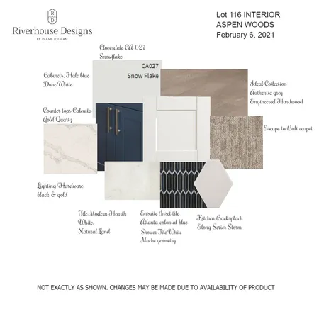 Lot 116 Aspen Woods Interior Design Mood Board by Riverhouse Designs on Style Sourcebook