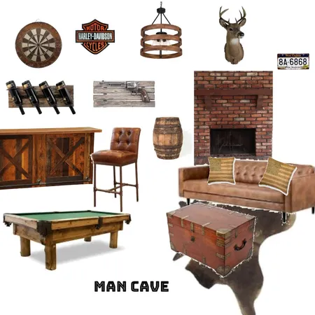 Man Cave Interior Design Mood Board by Amanda Erin Designs on Style Sourcebook