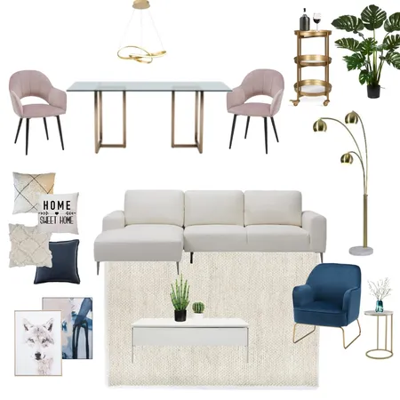 Living + Dining 39 Interior Design Mood Board by Carolina Nunes on Style Sourcebook