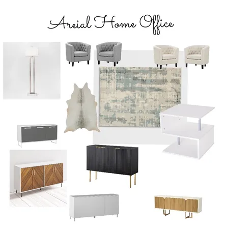 Areial Home Office Interior Design Mood Board by stagingsisters on Style Sourcebook