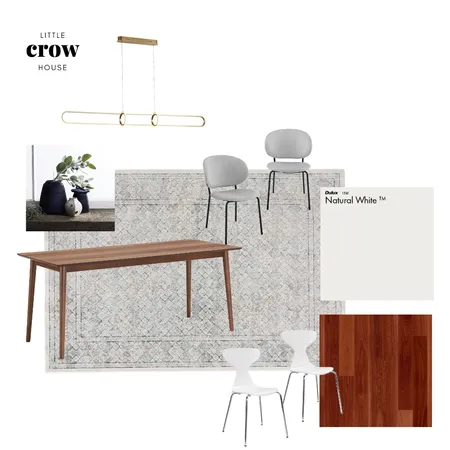 Dining room with grey chairs Interior Design Mood Board by Little Crow House on Style Sourcebook