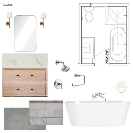 Lalonde Residence Main Floor Bathroom Interior Design Mood Board by hayleysrobbins on Style Sourcebook