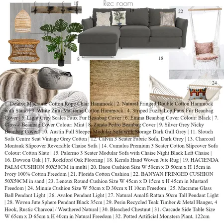 Cherie's Rec room Interior Design Mood Board by Marwill on Style Sourcebook