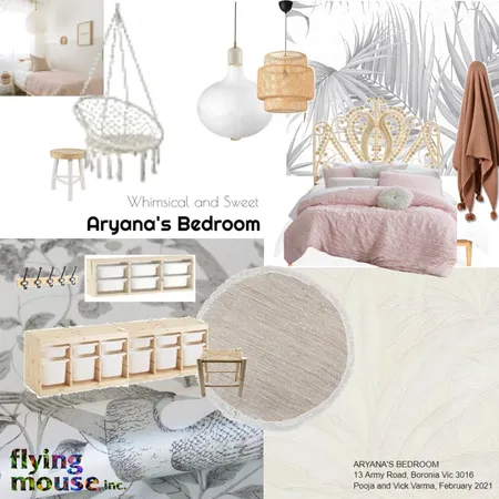 Aryana's Bedroom Interior Design Mood Board by Flyingmouse inc on Style Sourcebook