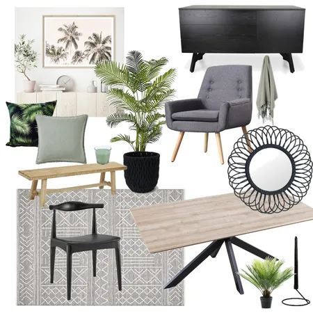 Modern Boho - green, black and grey Interior Design Mood Board by The Ginger Stylist on Style Sourcebook