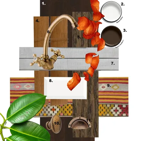 Materials Board_Rustic Kitchen Interior Design Mood Board by Siyasanga on Style Sourcebook