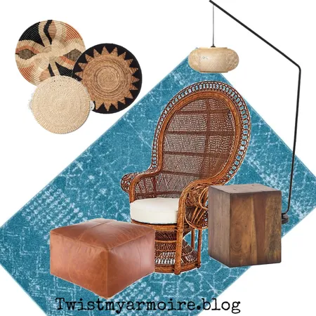 Peacock Chair Interior Design Mood Board by Twist My Armoire on Style Sourcebook