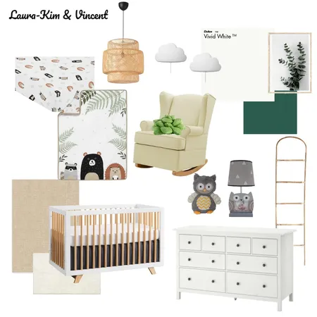 Chambre bébé - Laura-kim et Vincent Interior Design Mood Board by MrButterfly on Style Sourcebook