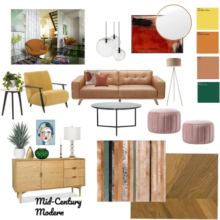 Mid-Century Modern Interior Design Mood Board by Cynthia M- on Style Sourcebook