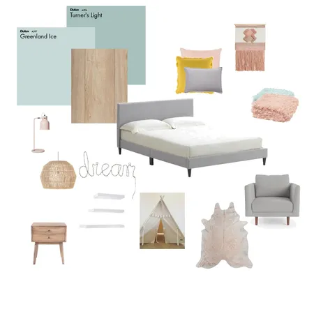 Pastel bedroom Interior Design Mood Board by Bella on Style Sourcebook