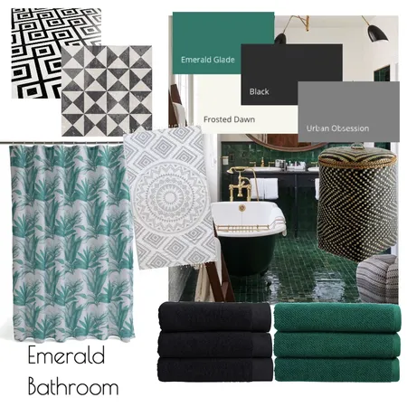 Emerald Bathroom Interior Design Mood Board by Rogue on Style Sourcebook