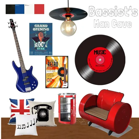 Bassist's Man Cave Interior Design Mood Board by Gia123 on Style Sourcebook