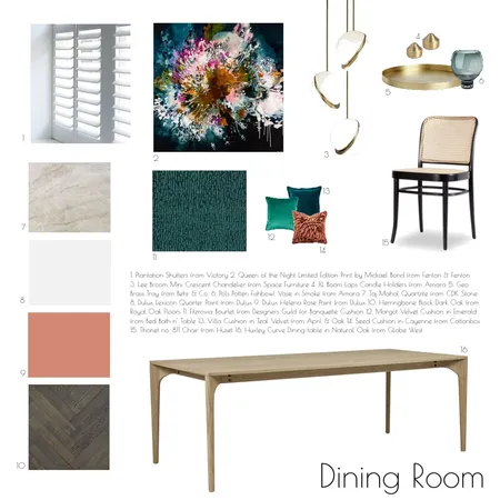 Dining Room Interior Design Mood Board by MDS on Style Sourcebook