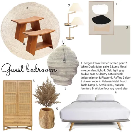 MODULE 9-GUEST BEDROOM Interior Design Mood Board by Bloom interiors on Style Sourcebook