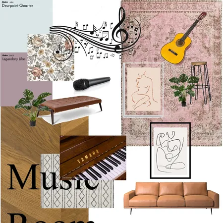 Music Room Interior Design Mood Board by A on Style Sourcebook