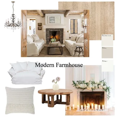Modern Farmhouse Interior Design Mood Board by Amanda Cook on Style Sourcebook