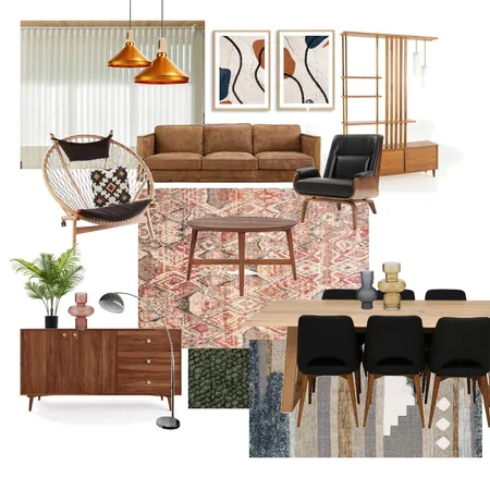 Mid-Century Modern Interior Design Mood Board by Carly Hughes on Style Sourcebook