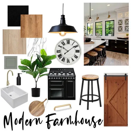 Modern Farmhouse Kitchen Interior Design Mood Board by TayLeauanae on Style Sourcebook