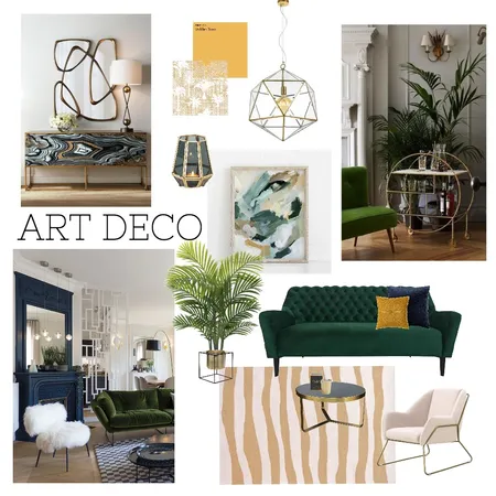 Art Deco Living Area Interior Design Mood Board by Ciara Kelly on Style Sourcebook