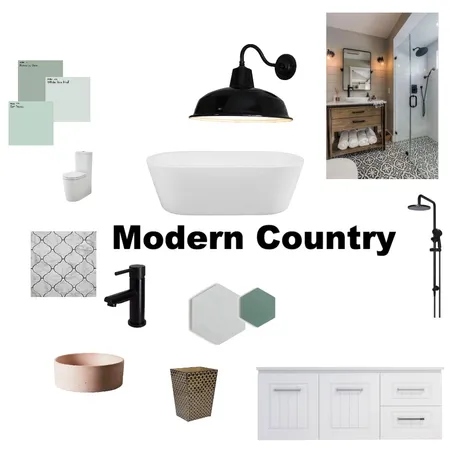 Modern Country Bathroom Interior Design Mood Board by SEG Desgins on Style Sourcebook