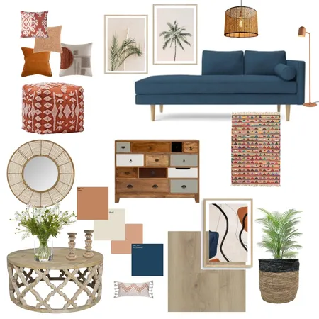 Boho Living Interior Design Mood Board by Sara Howson on Style Sourcebook