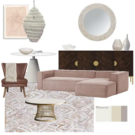 pink living Interior Design Mood Board by aadesigns on Style Sourcebook