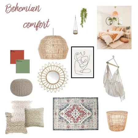 Bohemian comfort Interior Design Mood Board by Amy Lee on Style Sourcebook