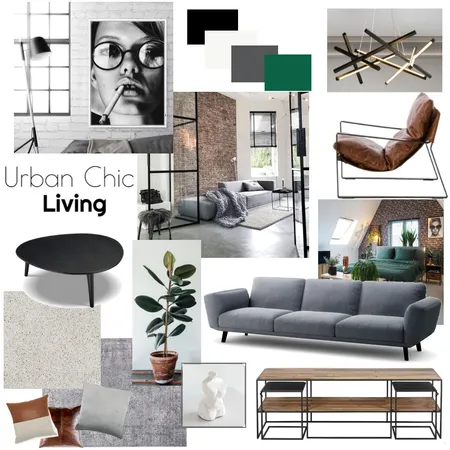 Urban chic living Interior Design Mood Board by SInteriors on Style Sourcebook