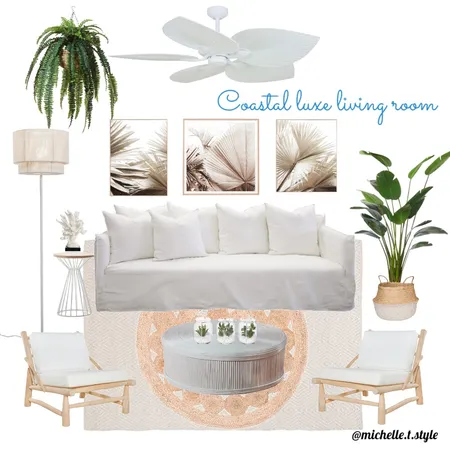 Coastal luxe living room Interior Design Mood Board by MishyTran on Style Sourcebook