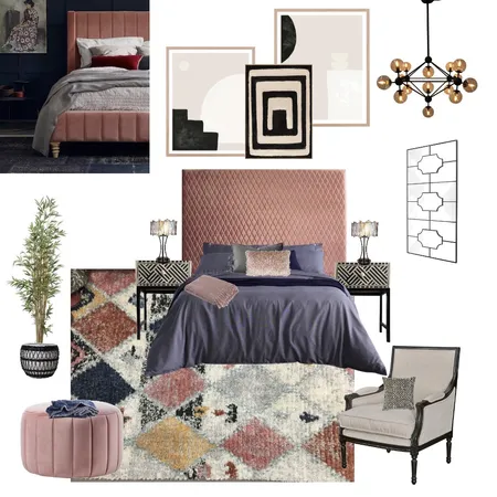 Pink Luxe Master bedroom Interior Design Mood Board by leannedowling on Style Sourcebook