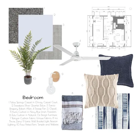 Module 9_Bedroom Interior Design Mood Board by CTdigital on Style Sourcebook