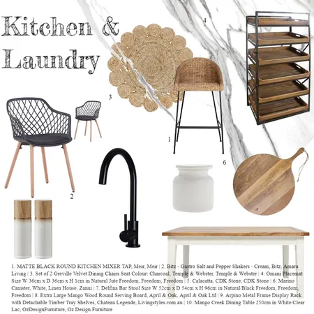 Kitchen & laundry Interior Design Mood Board by Bianca van der Linde on Style Sourcebook