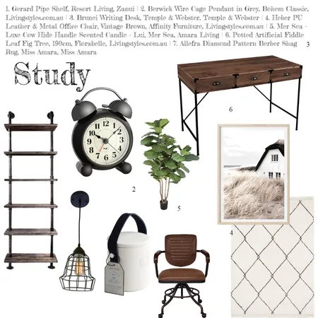 Study Interior Design Mood Board by Bianca van der Linde on Style Sourcebook