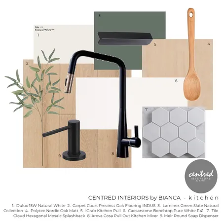 Materials Board - Kitchen Interior Design Mood Board by Centred Interiors on Style Sourcebook