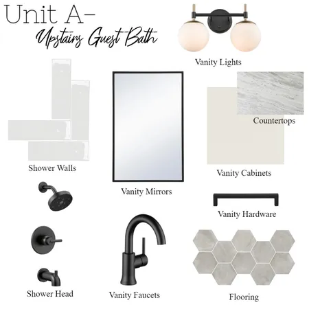 Unit A- Upstairs Guest Bath Interior Design Mood Board by haleyjbrenneman on Style Sourcebook