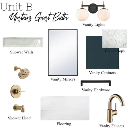 Unit B Upstairs Guest Bath Interior Design Mood Board by haleyjbrenneman on Style Sourcebook