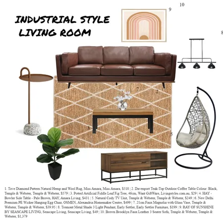 INDUSTRIAL -1 Interior Design Mood Board by shaanthe.ramaswamy on Style Sourcebook