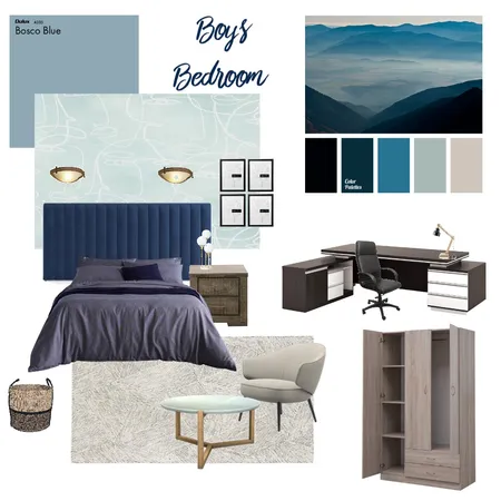 BOYS BEDROOM Interior Design Mood Board by DIYA on Style Sourcebook