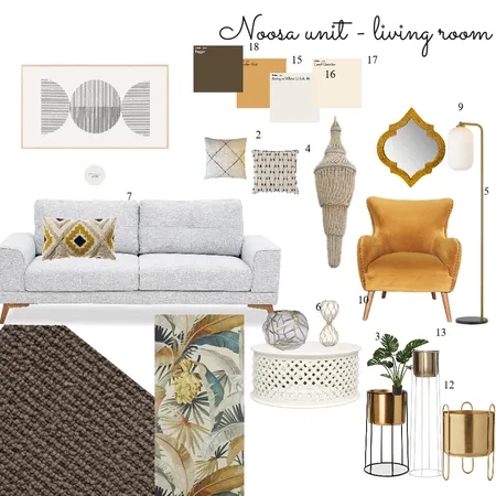 Noosa unit Living Interior Design Mood Board by Somerset on Style Sourcebook