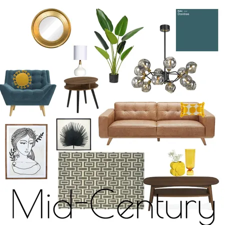 Mid-Century Fun Interior Design Mood Board by andrealarue on Style Sourcebook