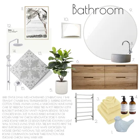 Bathroom - Triadic Interior Design Mood Board by eoreill2 on Style Sourcebook