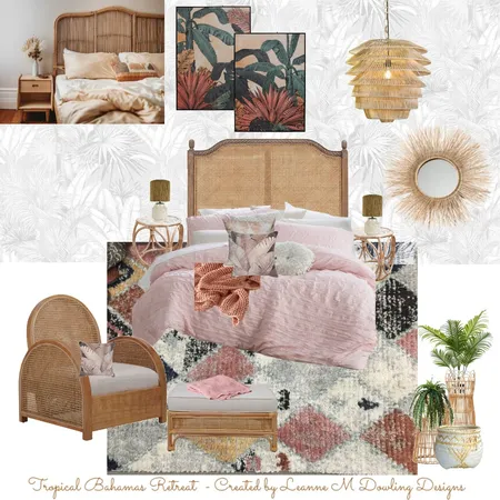 Tropical Bahamas Master Bedroom Interior Design Mood Board by leannedowling on Style Sourcebook